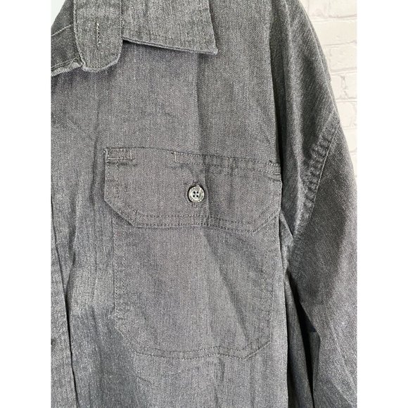 Wrangler Dark Gray Flex for Comfort Long Sleeve Button Down Collared Shirt 3XL - Picture 6 of 10